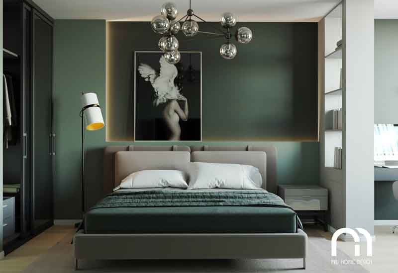 Phòng ngủ mệnh Mộc có thể thiên về màu xanh lá hoặc xanh dương nhạt.