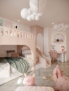 Thiết kế phòng ngủ cho hai bé gái